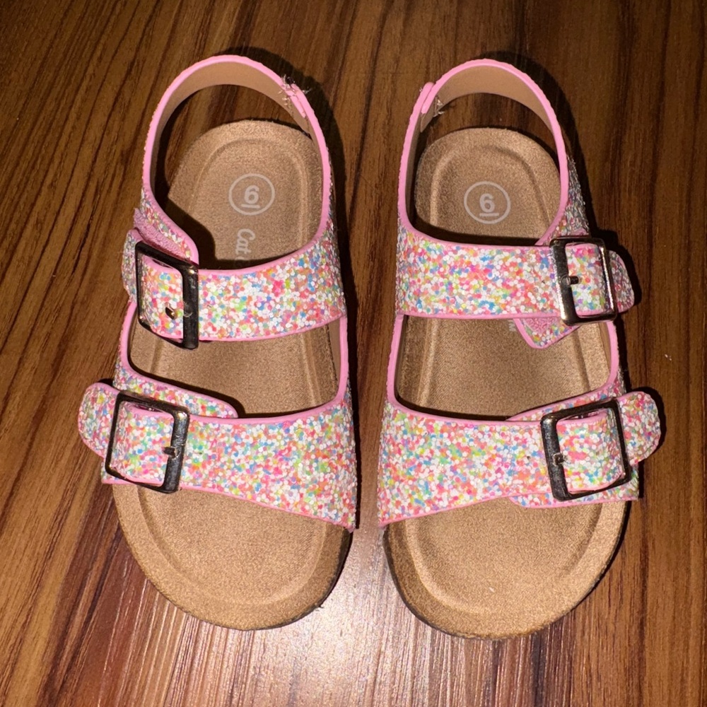Cat & Jack Colorful Baby Sandals Sz 6